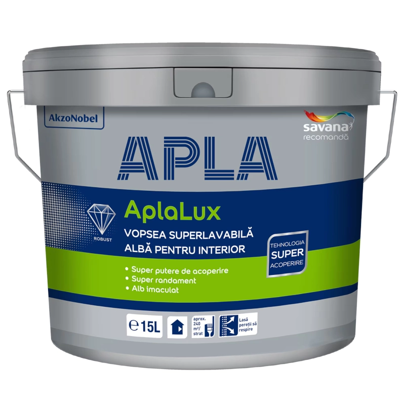 AplaLux Vopsea superlavabilă pentru interior 15l