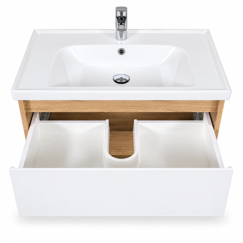 Mobilier baie suspendat cu lavoar, 70 cm, Edda SeviIya - imagine 5