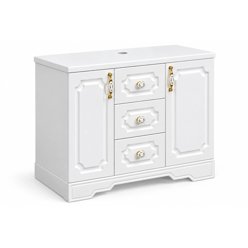 Mobilier baie cu lavoar, 100 cm, Rustik Antic - imagine 3