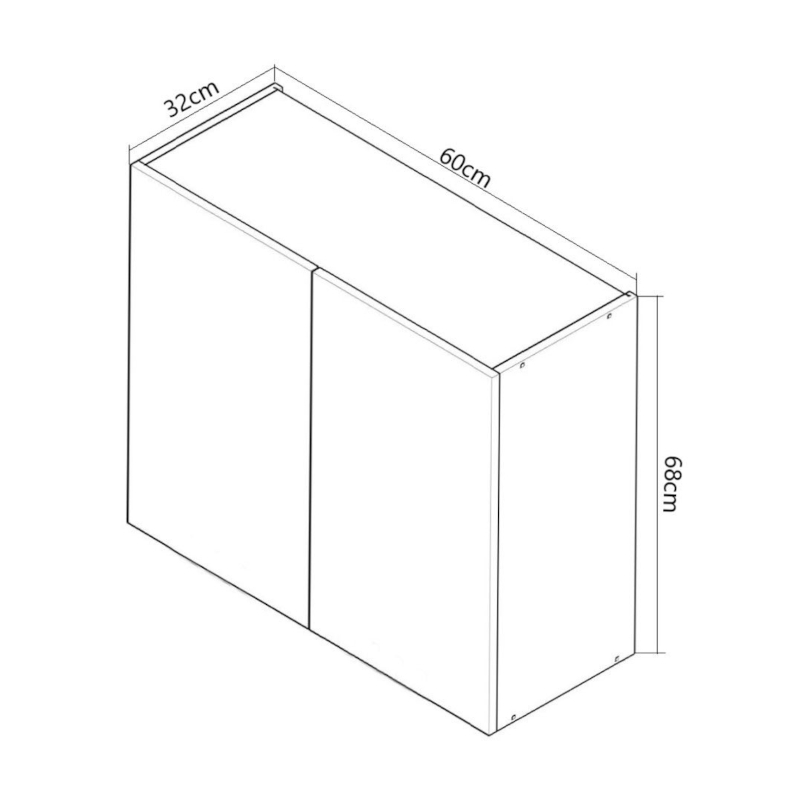 Corp suspendat bucatarie, SPACE, 60 cm - imagine 3